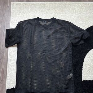 Forever 21 Black Mesh Short Sleeve Tee